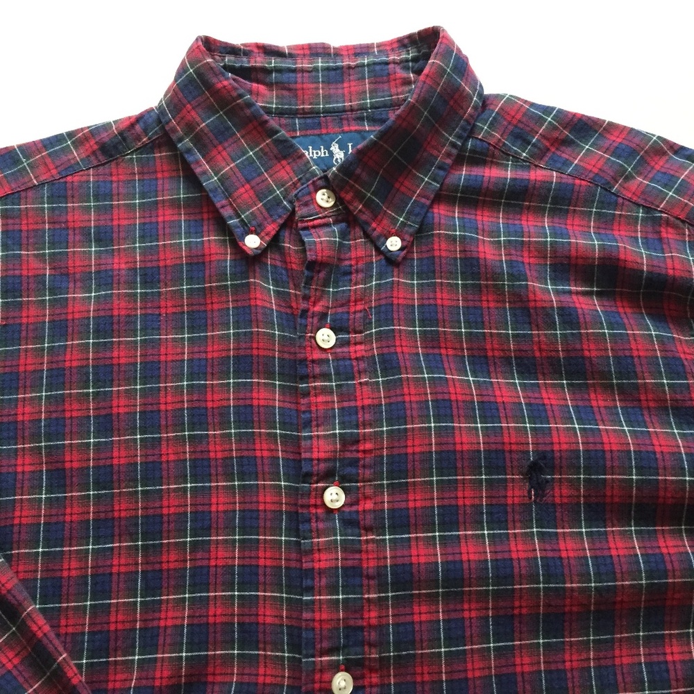 Ralph Lauren Polo plaid casual button down shirt